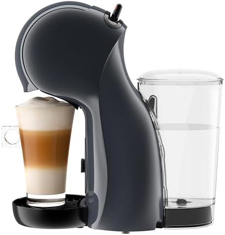 De'Longhi Nescafé Dolce Gusto Piccolo XS - Cafeteira de cápsula, pressão de 15 bares, design compacto, bebidas quentes e frias, desligamento automático, com 3 pacotes de cápsulas, grafite preto (EDG210. A)