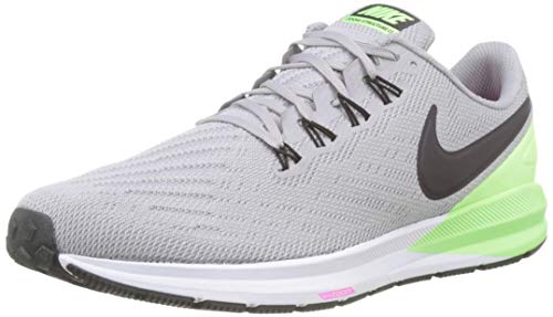 Nike Mens Air Zoom Structure 22 Running Shoes AA1636-004 Grey/Lime/Blk/Ash 9
