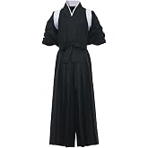 Japanese Samurai Hakama Uniform Traditional Aikido Kendo Martial Arts Anime Costume