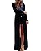 ZANZEA Ladies Beach Boho Open Cardigan Loose Long Lace Floral Maxi Tops Dress Black 12