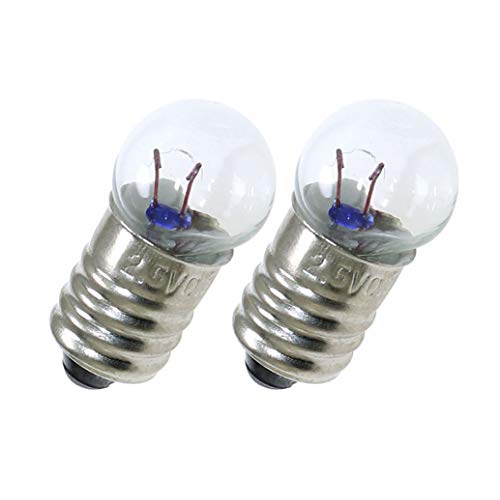 TOTOT 10pcs E10 Mini Light Bulbs 2.5V 0.3A Physical Electrical Experiment Screw Base Indicator Light Incandescent Bulb Old-Fashioned Flashlight Lamp