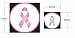 Foldable Collapsible Frisbee Fan With Pouch - Pink Ribbin - Set of Two