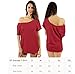 Awkwardstyles Women's Off Shoulder Shirt Tops T-shirt + Bookmark 2XL Black