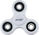 Spinner Fidget Stress Reducer Premium Hybrid Ceramic Bearing 15 Colors for Kids & Adults by ZTOZZ (white + black)