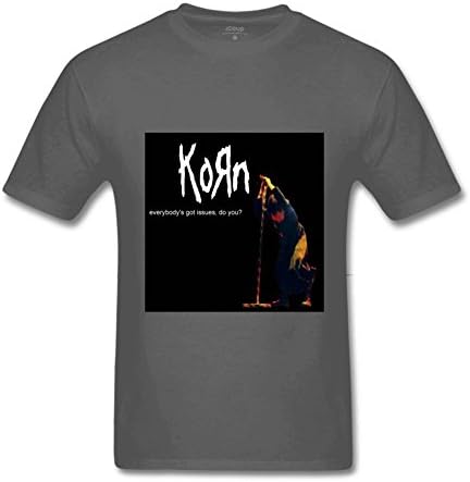 CLIOO korn Tour Poster 2016 T shirts for men L Charcoal