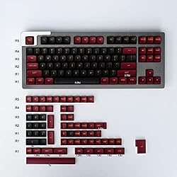 Mintcaps Red Black Keycaps Set MSA Profile