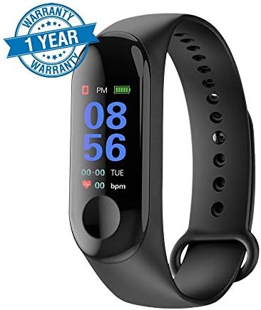 VEBREL Upgraded Waterproof Advanced M 3rd Generation Smart Activity Fitness Live Blood Pressure Monitor Heart Rate Steps Counter Calorie Counter Health Tracker Watch with Touch Sensor OLED Screen