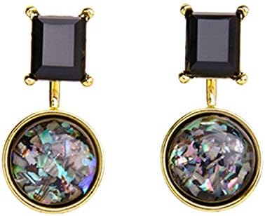 Geometric Earrings for Women Double Round Circle Cross Eardrop Drop Earrings Earings