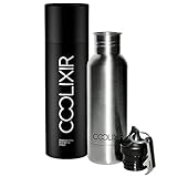 COOLIXIR Stainless Steel Beer Bottle Cooler with Opener and Safe Grip, 12-Ounce