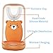 FEISIKE Ultrasonic Kids Electric Toothbrush with Three Gear Speed, Auto-Toothbrush Specially Designed for Toddlers and Kids Mottake，Touch Button (Brown Bear)
