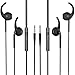 OUCOMI 2 Packs of Wired In Ear Headphones Iphone Headphones with Microphones Black
