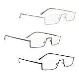 READING GLASSES 3 pack Metal Half-Rim Readers