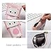 Eselltotal Stand up Pencil Holder Telescopic Pencil Case Transformer Pen Box,PU Cartoon Cute Cat Telescopic Pencil Pouch Bag Stationery Pen Case