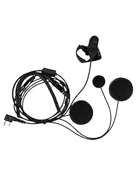 abcGOODefg Kenwood 2 Pin Moto de la motocicleta casco de la bici auricular Headset Micrófono para Kenwood Two Way Radio Walkie Talkie tk3118 TK3130, tk3131 tk3160 tk3170 tk3173 etc.