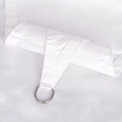 YoungShade 16' x 16' x 16' White Color Sun Shade Sail Triangle Waterproof Woven Sun Shelter Shade Cloth