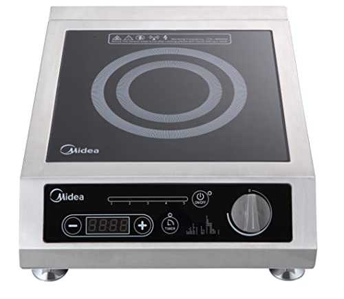Midea Equipment MIC1800F Midea Induction Cooktop, Stainless Steel