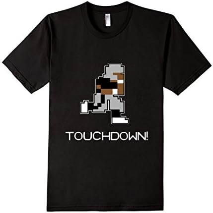 Men's Retro 8-Bit Style Football Shirt XL Black