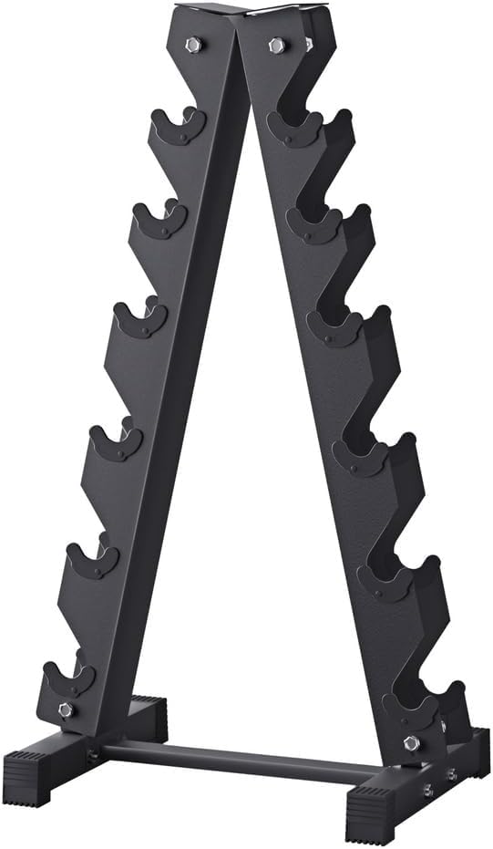 KAPEICamper Dumbbell Holder Storage Rack Weight Lifting Stand 6 Tier Dumbbell Organizer A Frame Dumbbell Rack Stand for Fitness Home Gym (Only The Holder)