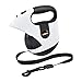 Retractable Dog Leash, 16 Feet Heavy Duty Retractable Dog Leash with Light for Walking Dog Up to 170lb,Walking Free Leash with One-Handed Brake, Pause, Lock, Build-in LED Flashlight (White)