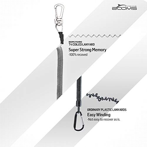 image for Booms Fishing T04 Fishing Lanyards Fishing Tool/Pole Safety Coil Lanya