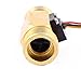 uxcell G3/4 inches Hall Effect Liquid Water Flow Sensor Switch Brass Flowmeter Fluid Meter 2-45L/min SEN-HZ43WB