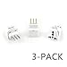 BESTEK Italyl Travel Plug Adapter, Grounded Universal Type L Plug Adapter Italy to US Adapter - Ultra Compact for Italy, Chile, Maldives, Uruguay and More, 3 Pack