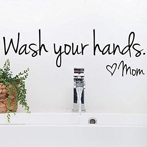 Home Decor Removable DIY Wall Sticker Letter Words Art Decor Stickers Decal (Wash Your Hands)
