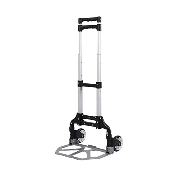 170 Lbs Cart Folding Dolly Push Truck Hand Collapsible Trolley Luggage Aluminium