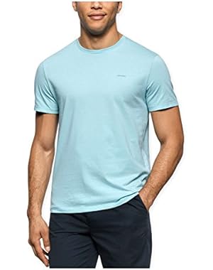 Calvin Klein Mens Solid Logo Embellished T-Shirt