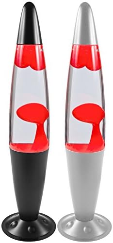 Peace Lamp - Red Wax / Clear Liquid - Silver