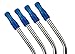 EHME New Stainless Steel Straws with Comfortable Silicone Tip Covers,Fits 30 oz YETI,RTIC Tumbler Ramblers Cups,Cleaning Brushes Included(Blue)