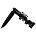 Whetstone Cutlery Sniper Rifle Style Folding Knife, Black