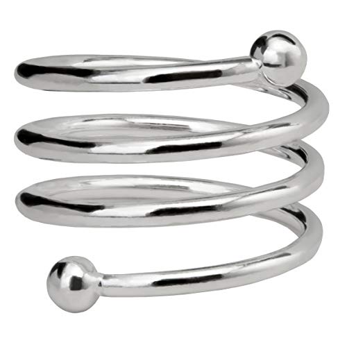 Home Collectives 13 Inch Round Elegant Serve ware Charger Plates with Matching Napkin Rings, Wedding, Dinner party, Event - Choose from our Variety of Styles and Quanties (6, Reef Silver)
