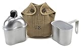 World War Supply U.S. WW2 Canteen, Khaki Canteen Cover and Canteen Cup Repro