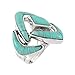 Turquoise Ring in Sterling Silver 925 & Genuine Turquoise (Choose Color) (Turquoise, 9)