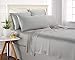 King Sheets by Pure Bamboo, Genuine 100% Organic Viscose Derived from Bamboo Bed Sheet Set, Luxuriously Soft & Cooling, Double Stitching, Lifetime Quality Promise (King, Silver Pearl)