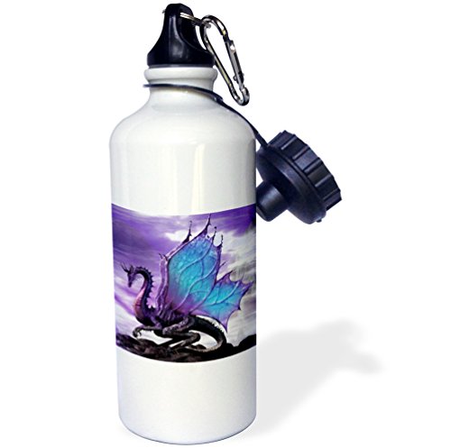 3dRose Fairytale Dragon, Sports Water Bottle, 21oz