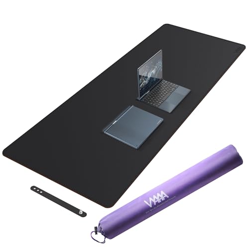 Vyaaa PU Leather Desk Mat Black