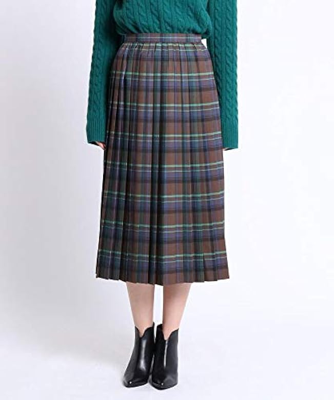 Amazon ドレステリア Dressterior Auralee オーラリー チェック プリーツスカート 00 Free ベージュ 052 スカート 通販