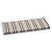 Pillow Perfect Getaway Stripe Bench Cushion, Black