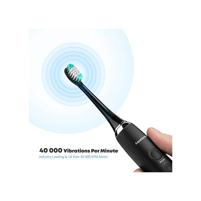 Aquasonic Black Series Ultra Whitening Toothbrush ADA Accepted Power