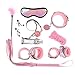 Kismet168 Hot Sale Women’s Couples’ 10PCS Leather Handcuffs Set-Adult Six-Toys for Cosplay Game (Pink)thumb 1