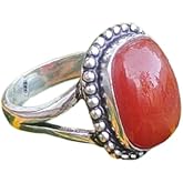 Carnelian Ring, Attractive Ring, Bohemian Jewelry, Statement Ring For Women, Vintage Style, Handmade Rings, Mother Day Gifts Ideas, Wedding Gift For Her, Christmas Day Gifts Ring