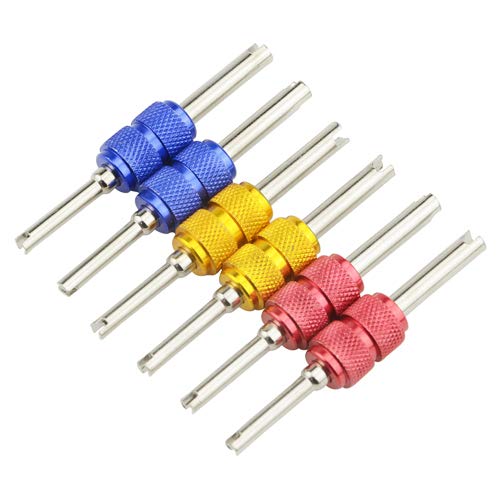 WMYCONGCONG 6 PCS Car Tire Valve Stem Core Remover Tool Double Head Valve Remover Installer Repair Tool