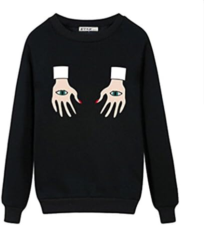 Km Unisex Adult Ulzzang Thicken Pullover Sweater (S, Black)