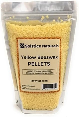 100% Pure Yellow Beeswax Pellets, 1 lb Great for DIY Arts Crafts Candles