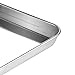 Baking Sheet, HKJ Chef Stainless Steel Cookie Sheets for Baking Non Stick, Baking Pan Set of 3 for Cooking and Roasting, Toaster Oven Tray Pans Mirror Finish, Oven & Dishwasher Safe & Easy Clean