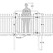 4ft H x 4ft W (1 Gate) No Dig WamBam Nantucket Gate Kit, White Vinyl Picket Yard Fence Gate with Hardware Included for Nantucket Fence Kit, Durable Outdoor Gate for Yard or Garden, BL19102