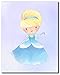 Princess Kids Wall Decor - Belle Ariel Cinderella Snow White Jasmine Aurora Set of 6 Cute Art (8 inches x 10 inches) Prints