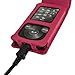 iGadgitz Pink Leather Case for Sony Walkman NWZ-E384 with Detachable Carabiner + Screen Protector